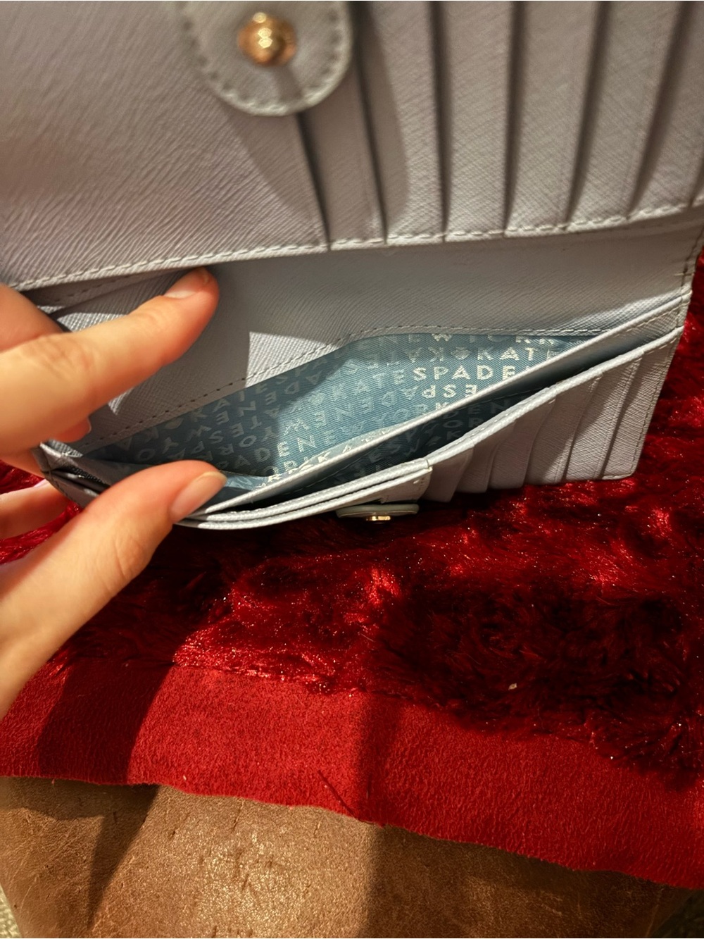kate spade Light Blue Saffiano Wallet - Picture 5 of 6
